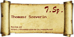 Thomasz Szeverin névjegykártya